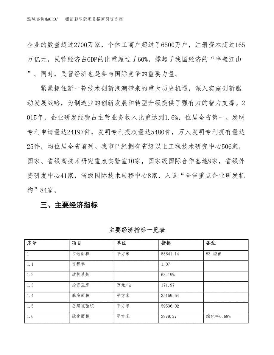铝箔彩印袋项目招商引资方案(立项报告).docx_第5页