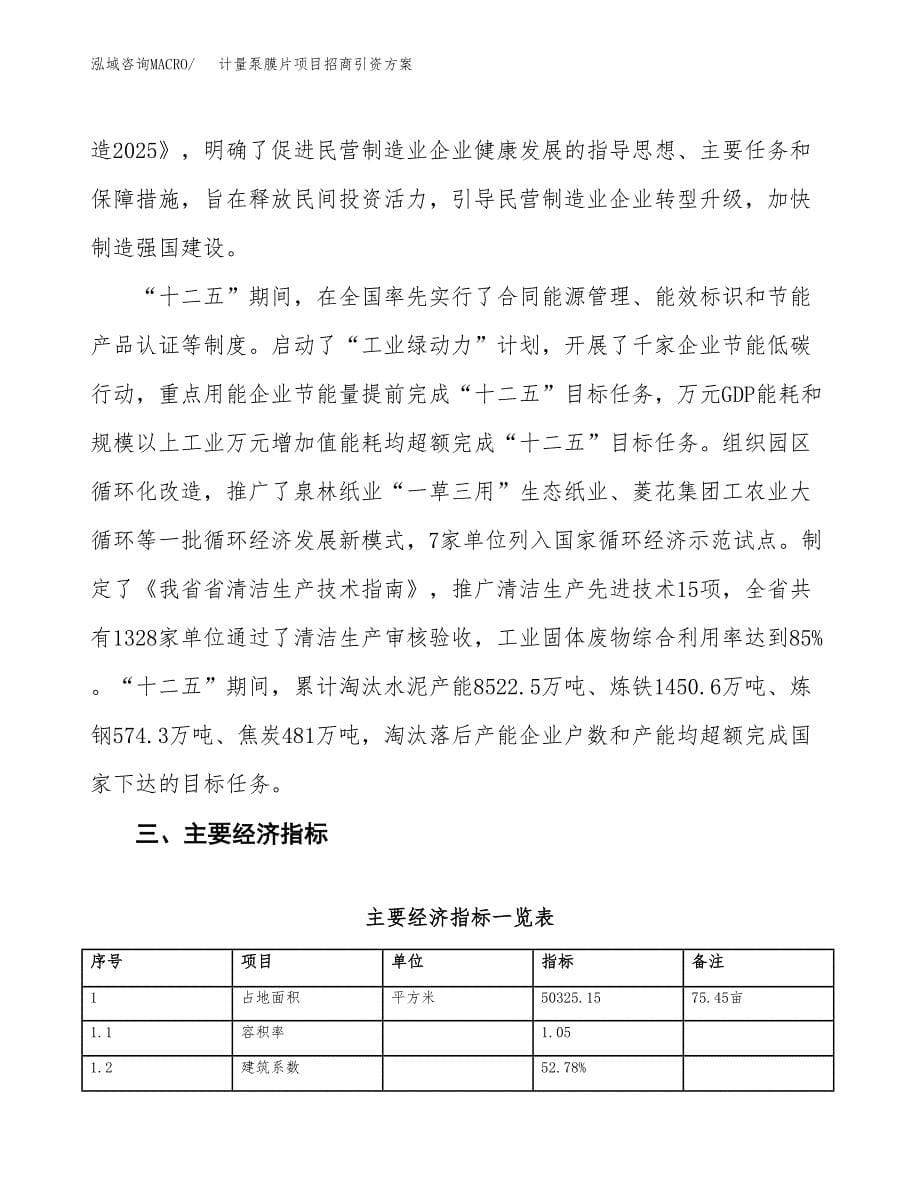 计量泵膜片项目招商引资方案(立项报告).docx_第5页