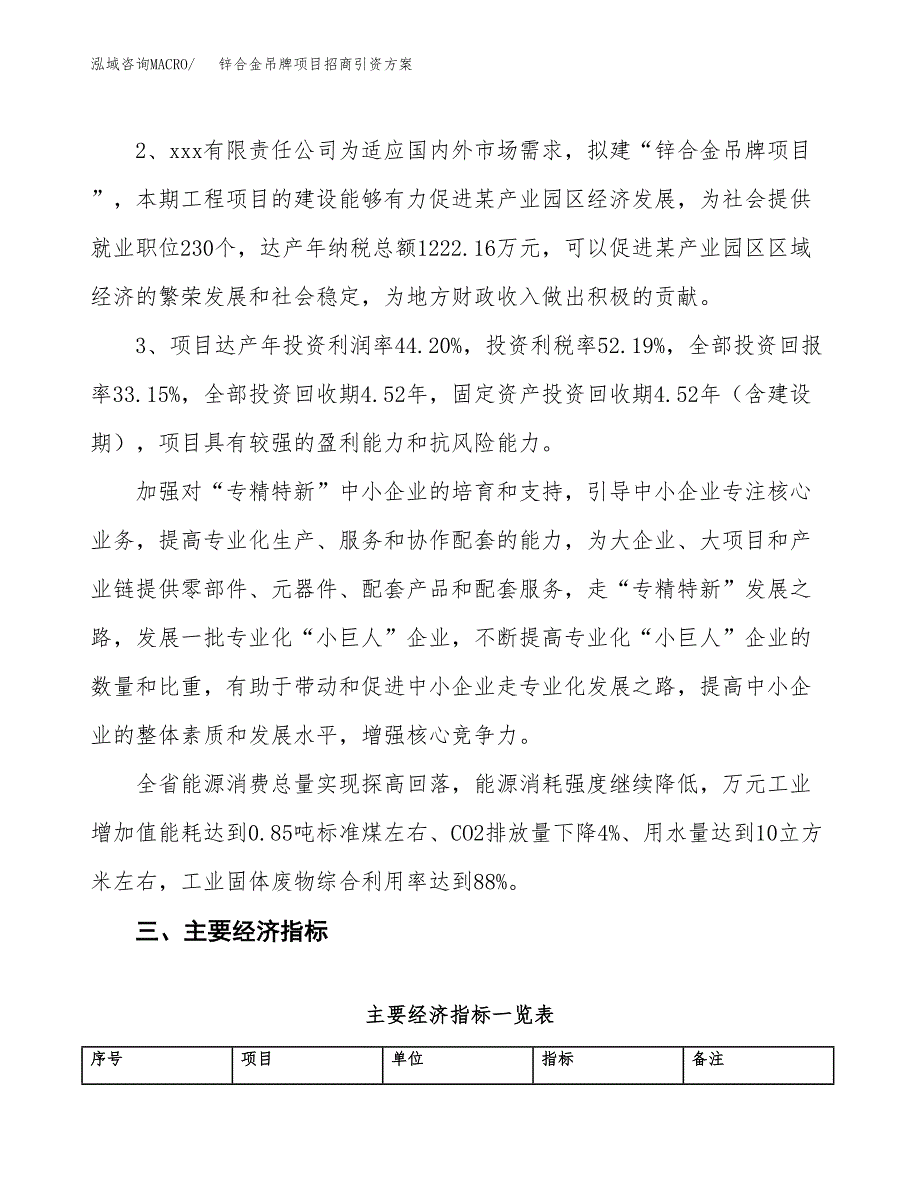 锌合金吊牌项目招商引资方案(立项报告).docx_第4页