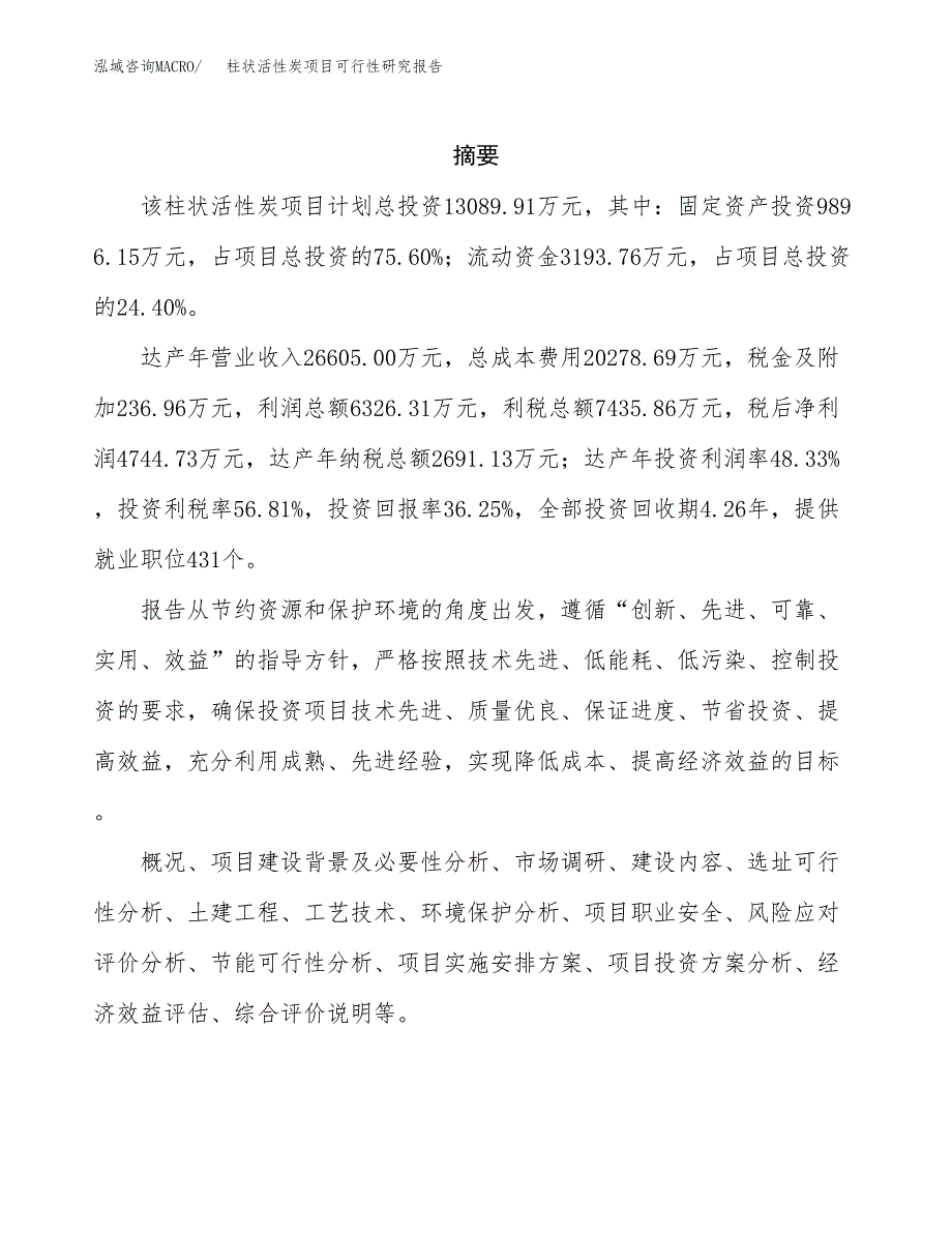 柱状活性炭项目可行性研究报告-立项备案.docx_第2页