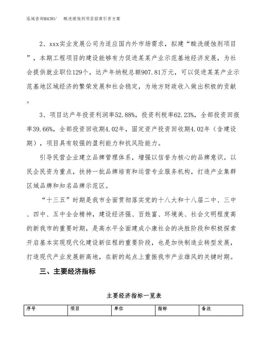 酸洗缓蚀剂项目招商引资方案(立项报告).docx_第4页