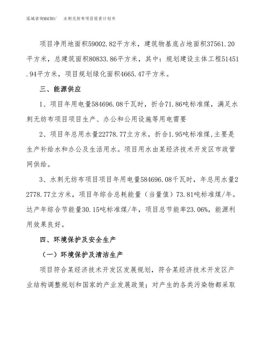 水刺无纺布项目投资计划书(招商引资) (2).docx_第5页