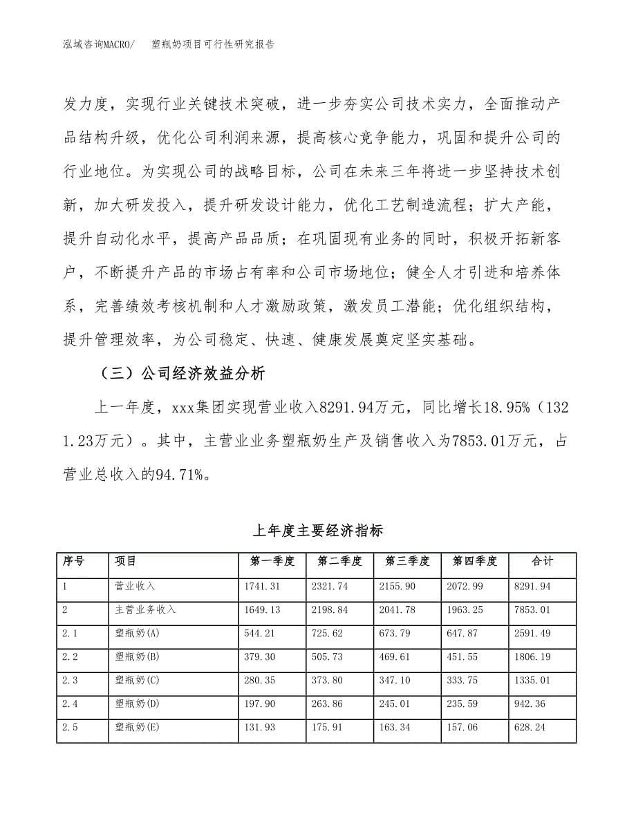 塑瓶奶项目可行性研究报告（总投资7000万元）（31亩）_第5页