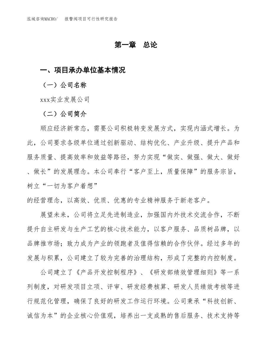 报警阀项目可行性研究报告（总投资10000万元）（38亩）_第5页