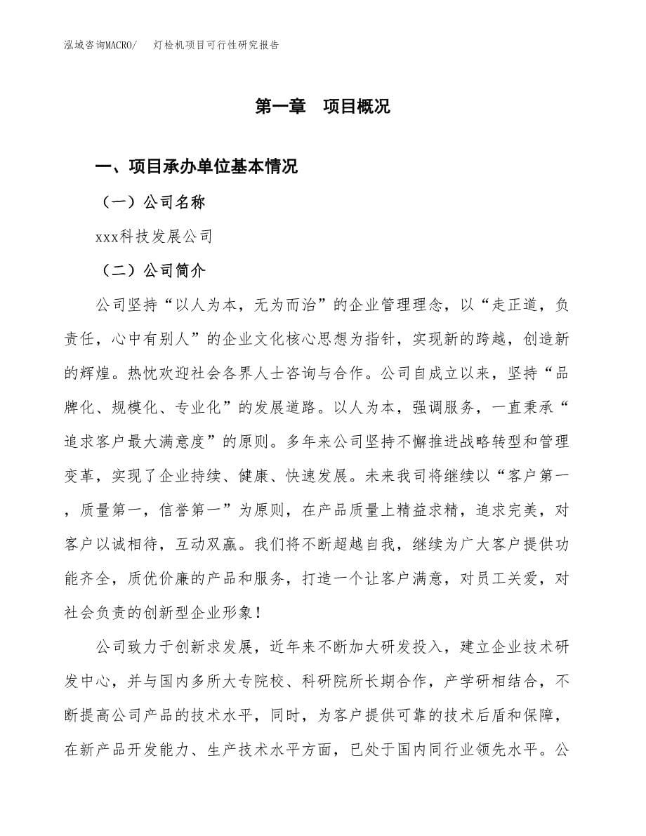 灯检机项目可行性研究报告（总投资11000万元）（42亩）_第5页