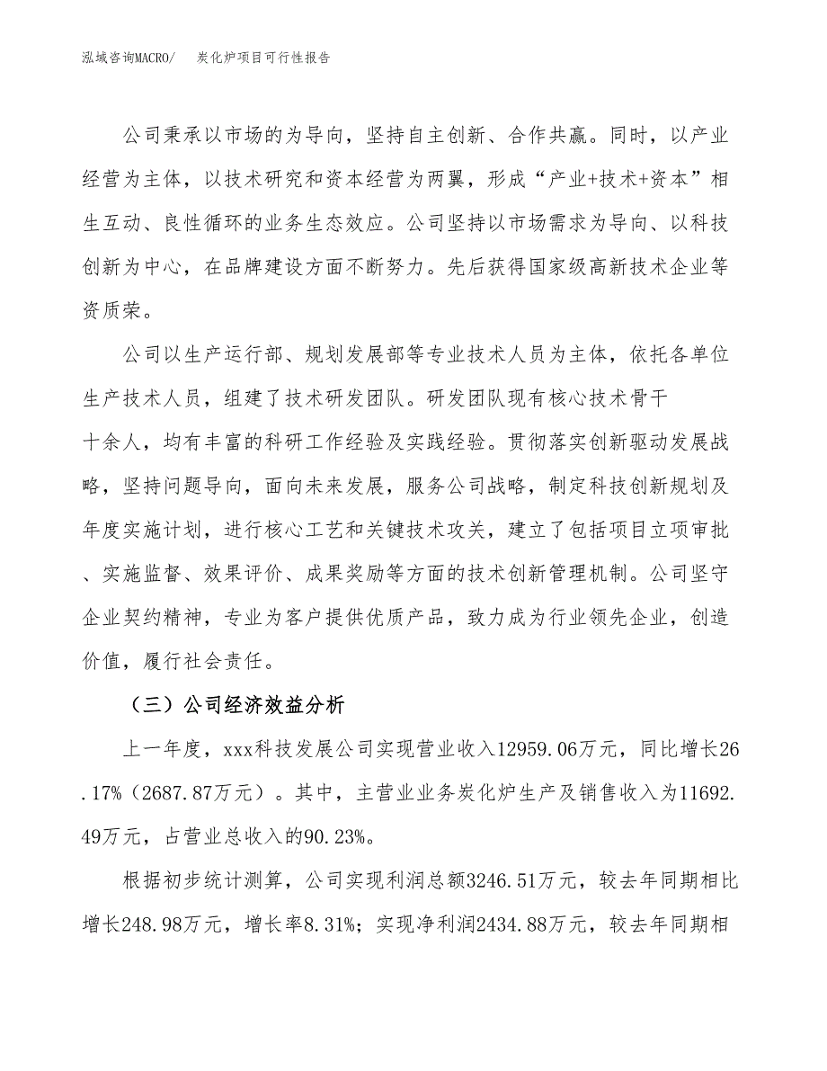 炭化炉项目可行性报告(招商引资).docx_第4页