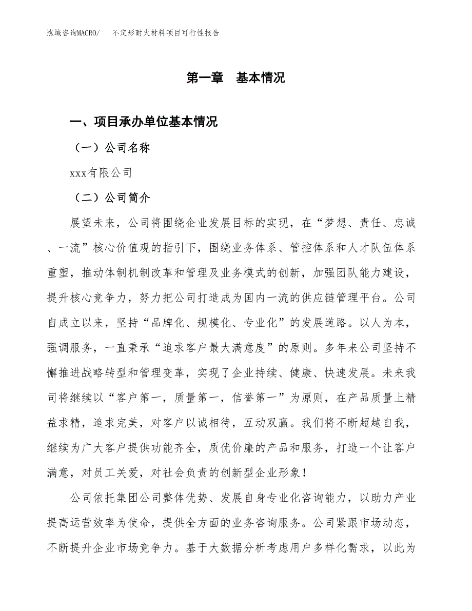 不定形耐火材料项目可行性报告(招商引资).docx_第3页