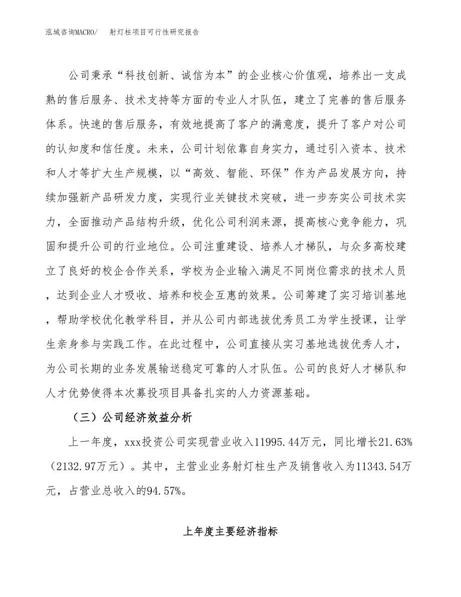 射灯柱项目可行性研究报告（总投资11000万元）（49亩）_第5页