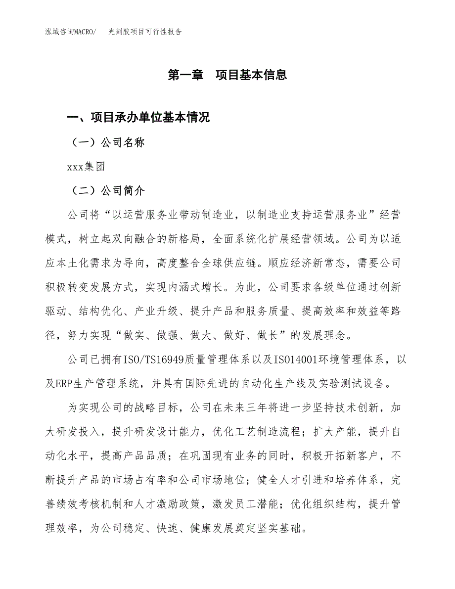 光刻胶项目可行性报告(招商引资) (1).docx_第3页