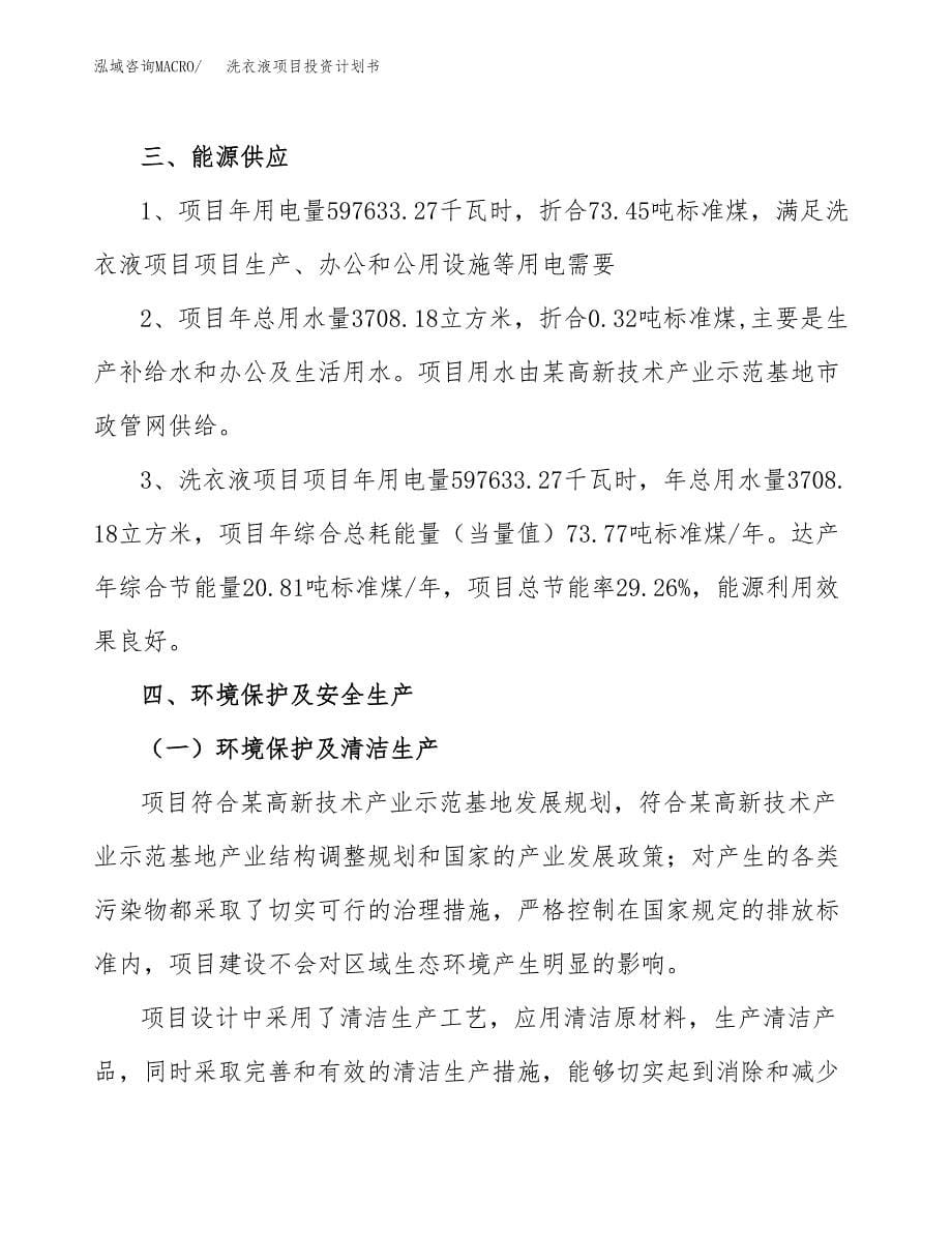 洗衣液项目投资计划书(招商引资) (1).docx_第5页