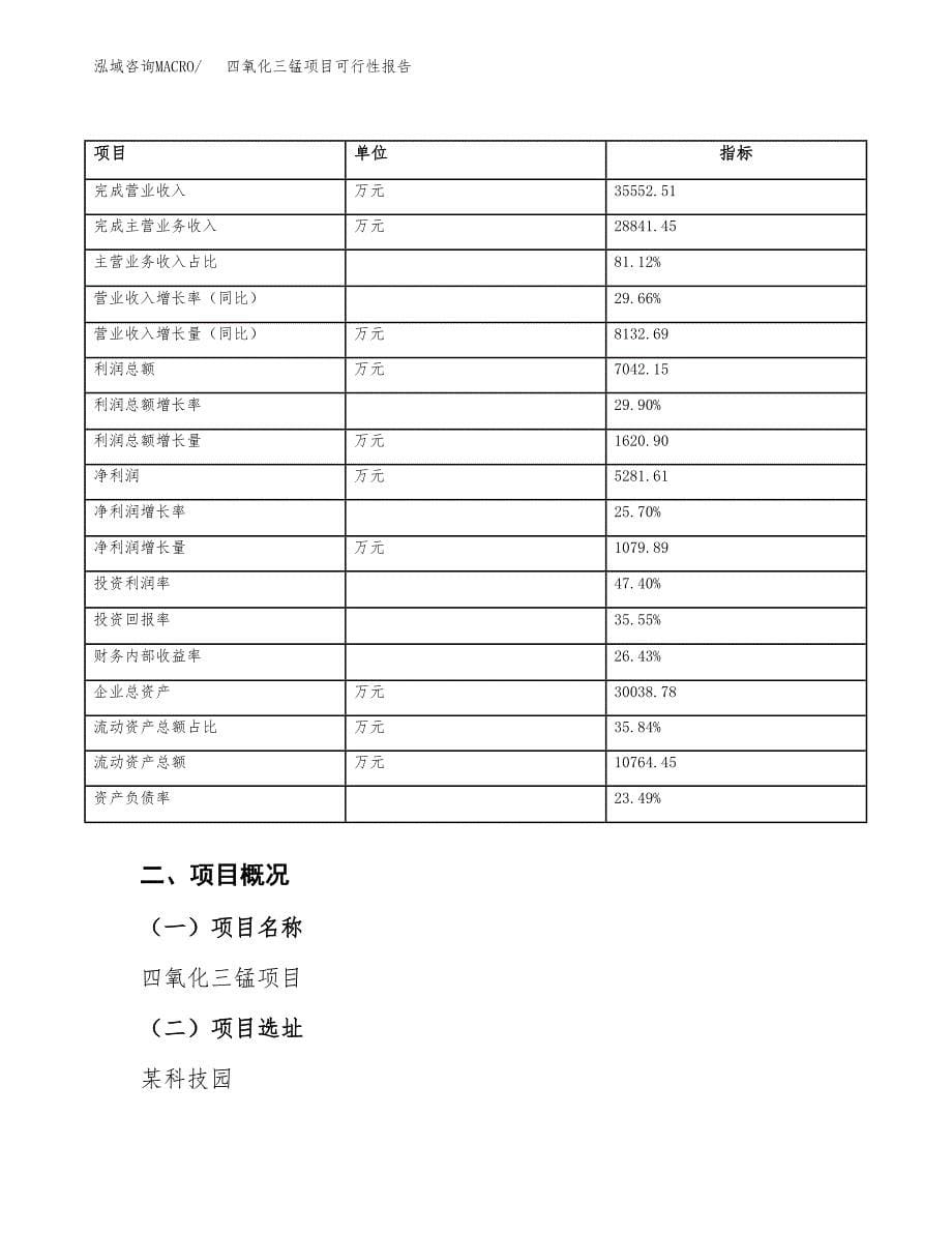 四氧化三锰项目可行性报告(招商引资).docx_第5页