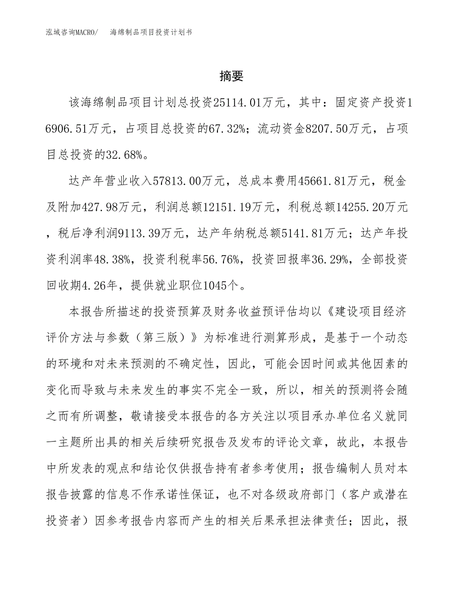 海绵制品项目投资计划书(招商引资).docx_第2页