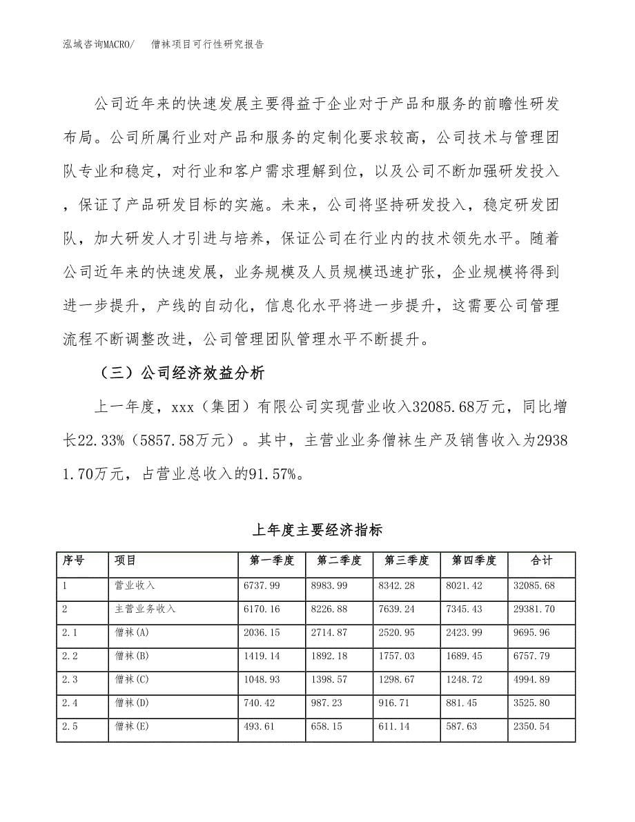 僧袜项目可行性研究报告（总投资24000万元）（89亩）_第5页