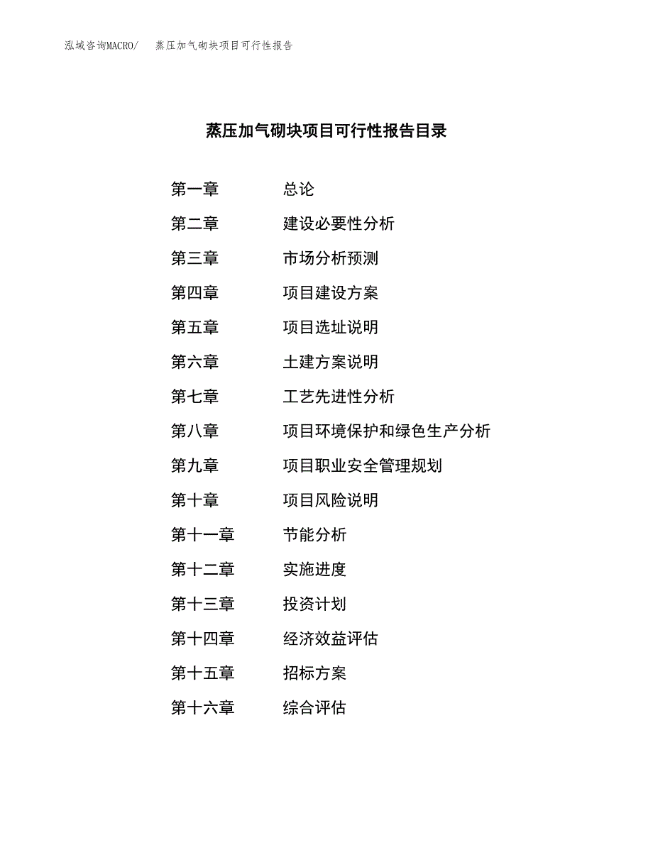 蒸压加气砌块项目可行性报告(招商引资) (2).docx_第2页