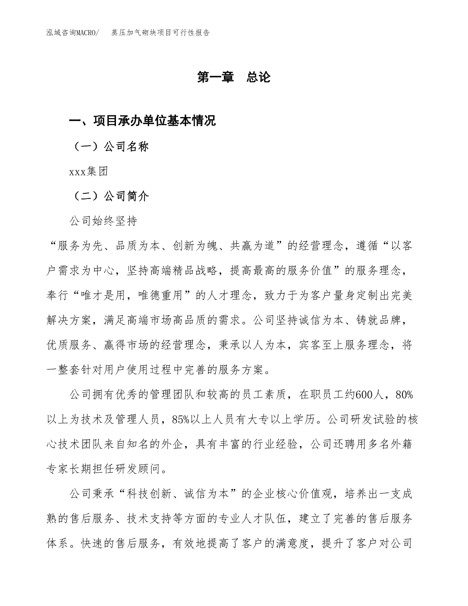 蒸压加气砌块项目可行性报告(招商引资) (2).docx_第3页