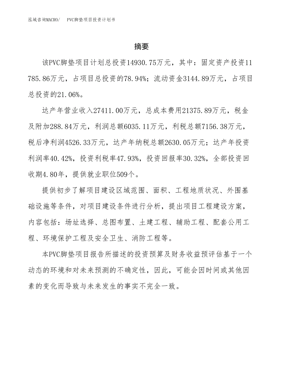 PVC脚垫项目投资计划书(招商引资).docx_第2页