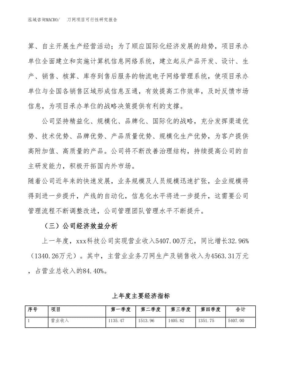 刀网项目可行性研究报告（总投资4000万元）（15亩）_第5页