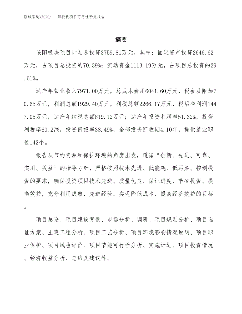 阳极块项目可行性研究报告（总投资4000万元）（15亩）_第2页