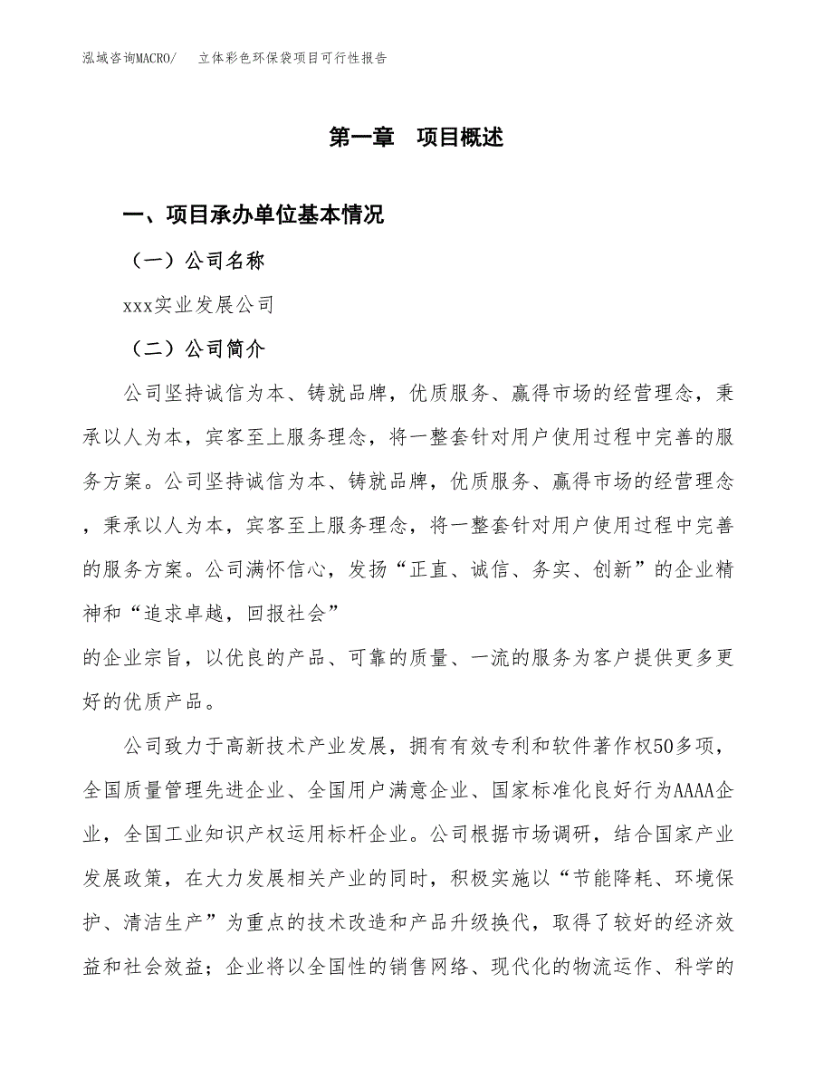 立体彩色环保袋项目可行性报告(招商引资).docx_第3页