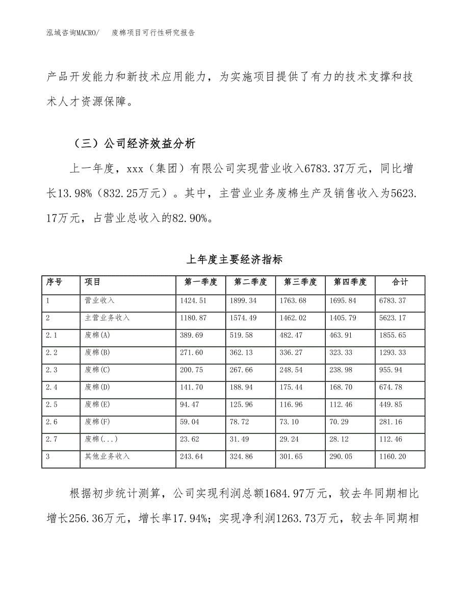 废棉项目可行性研究报告（总投资6000万元）（23亩）_第5页