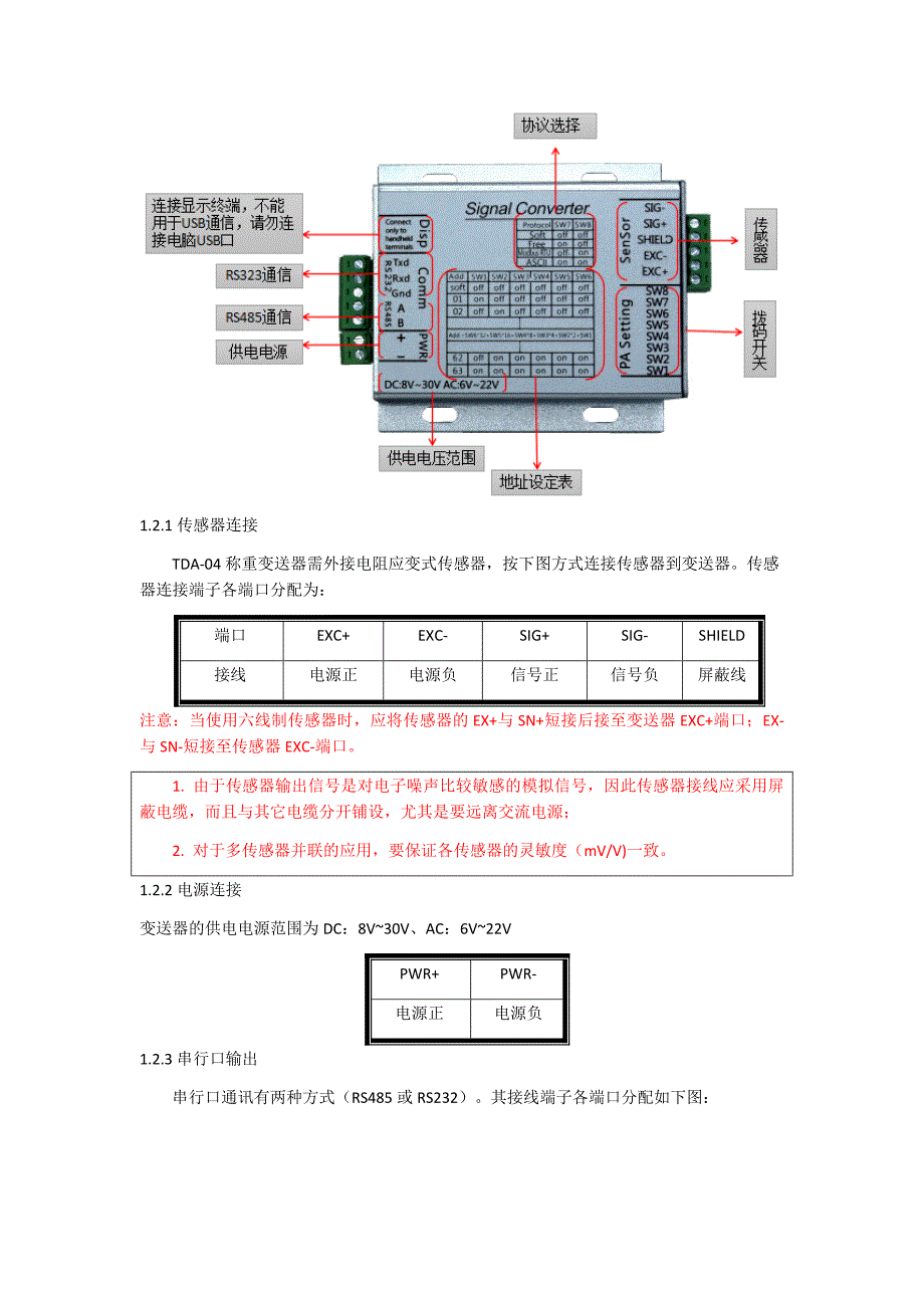 TDA-04称重变送器操作说明书_第2页