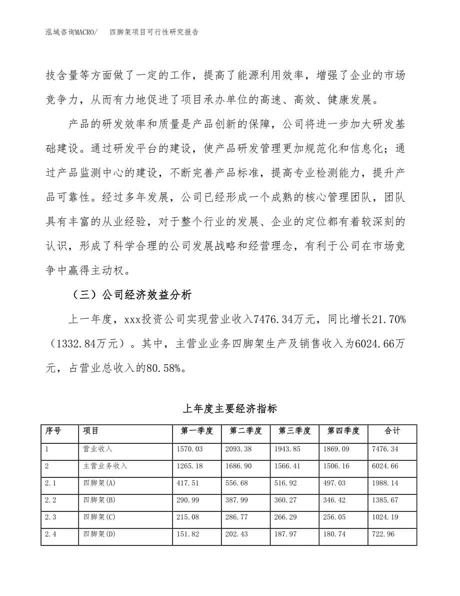 四脚架项目可行性研究报告（总投资6000万元）（27亩）_第5页