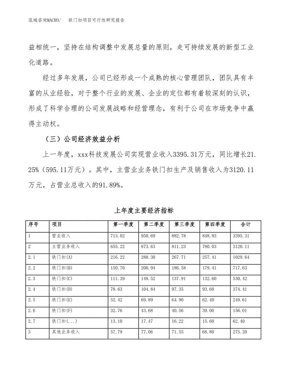 铁门扣项目可行性研究报告（总投资4000万元）（21亩）_第5页