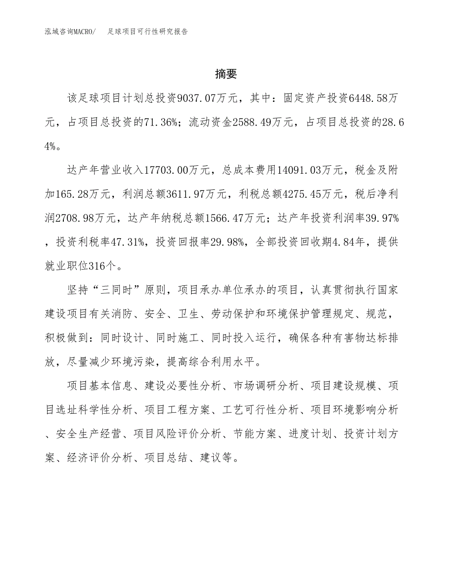 足球项目可行性研究报告（总投资9000万元）（40亩）_第2页