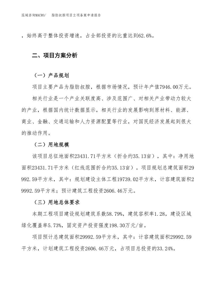 脂肪叔胺项目立项备案申请报告.docx_第5页