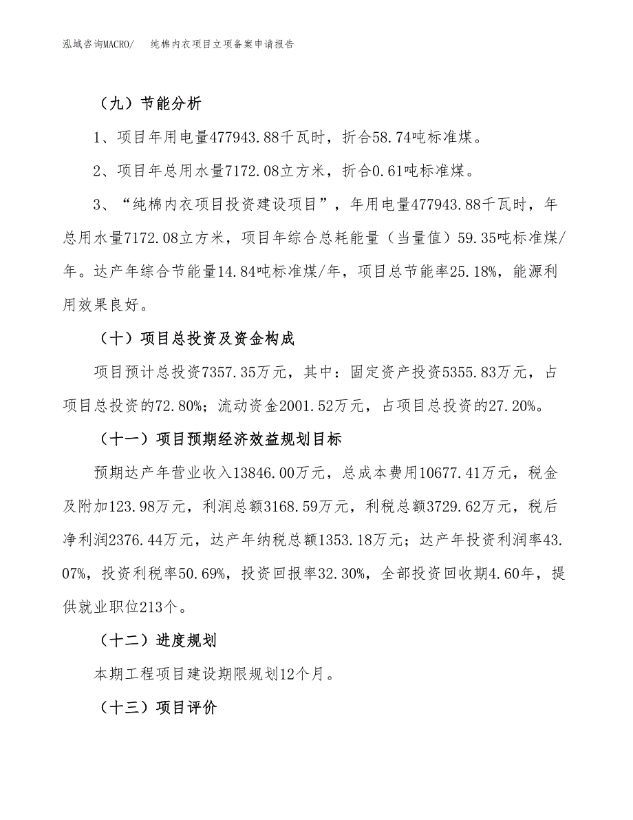 纯棉内衣项目立项备案申请报告.docx_第4页