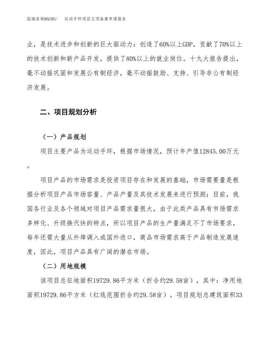 运动手环项目立项备案申请报告.docx_第5页