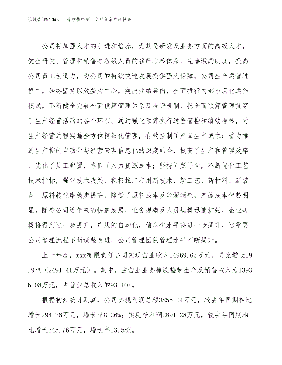 橡胶垫带项目立项备案申请报告.docx_第3页