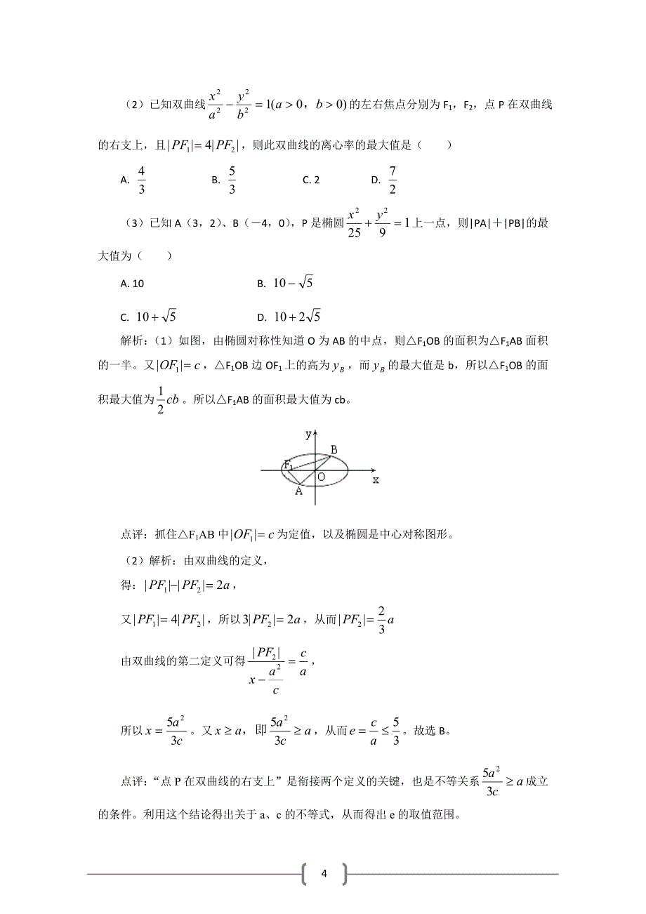 数学曲线方程及圆锥曲线典型例题透析_第4页