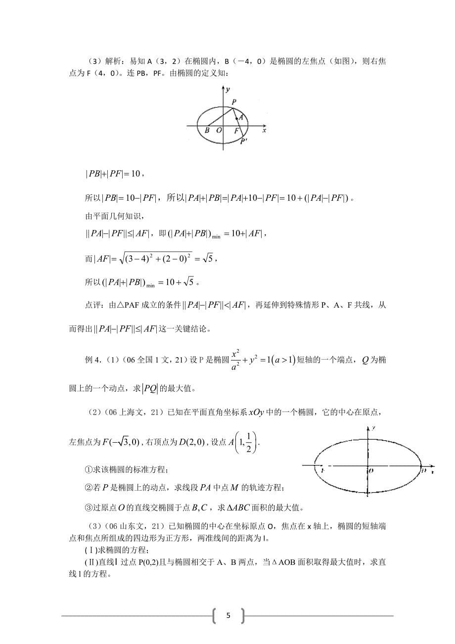 数学曲线方程及圆锥曲线典型例题透析_第5页