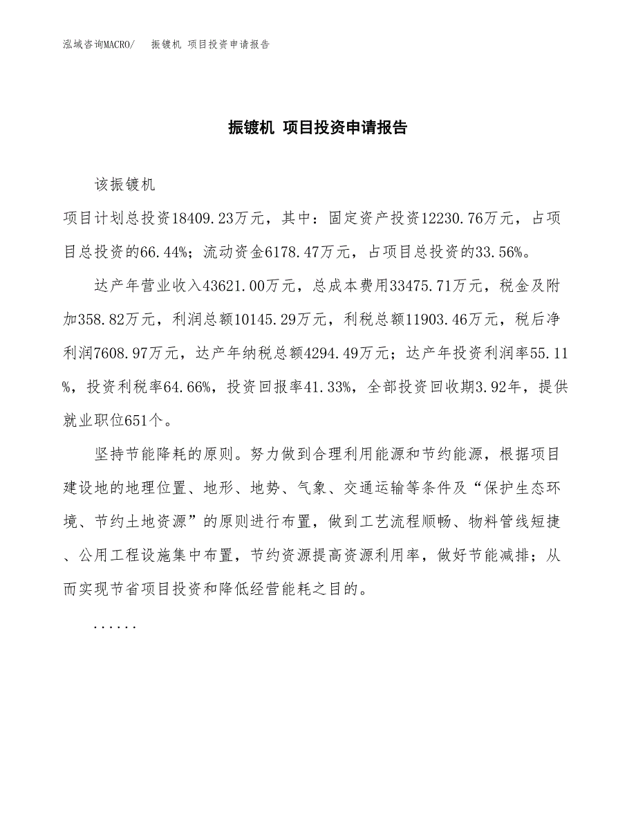 振镀机 项目投资申请报告模板.docx_第2页