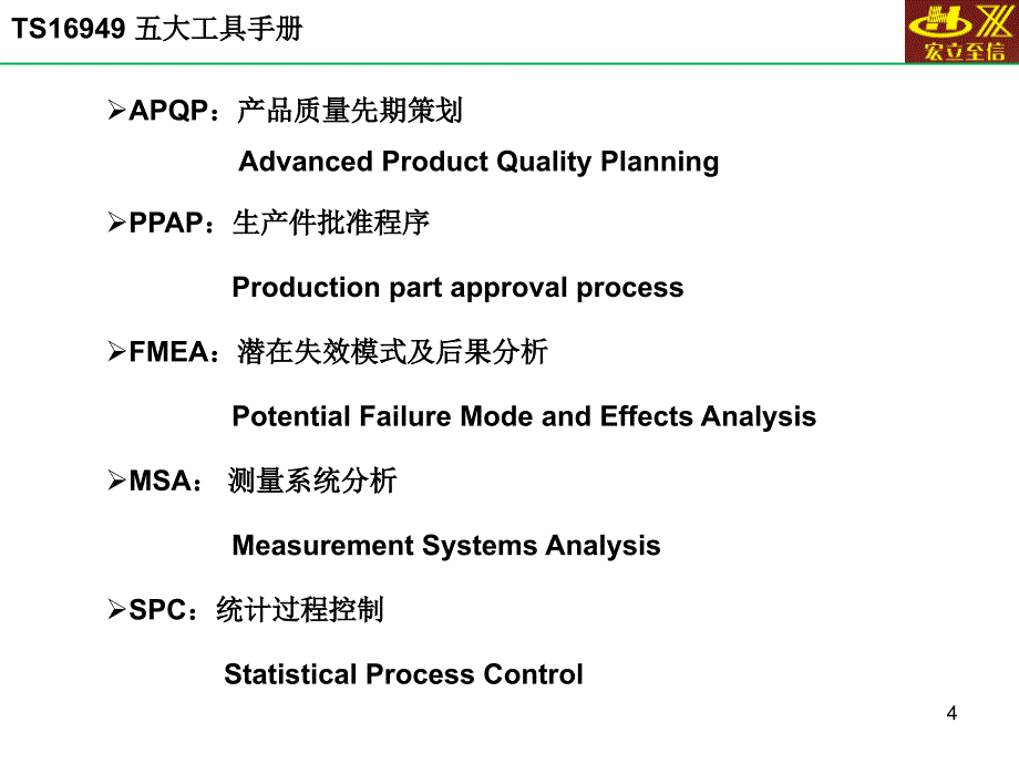 TS16949-五大工具手册---APQP-PPAP-FMEA...ppt_第4页