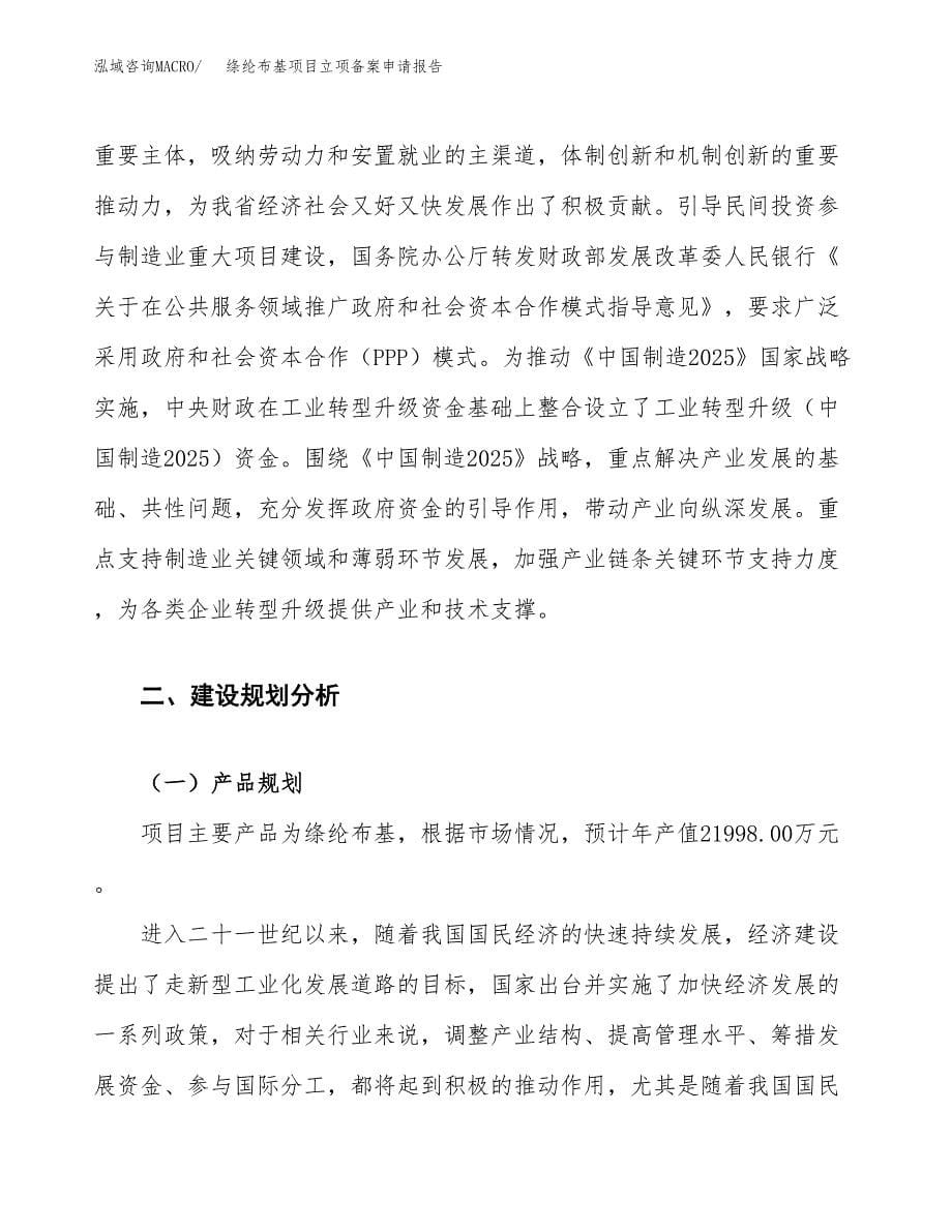 绦纶布基项目立项备案申请报告.docx_第5页