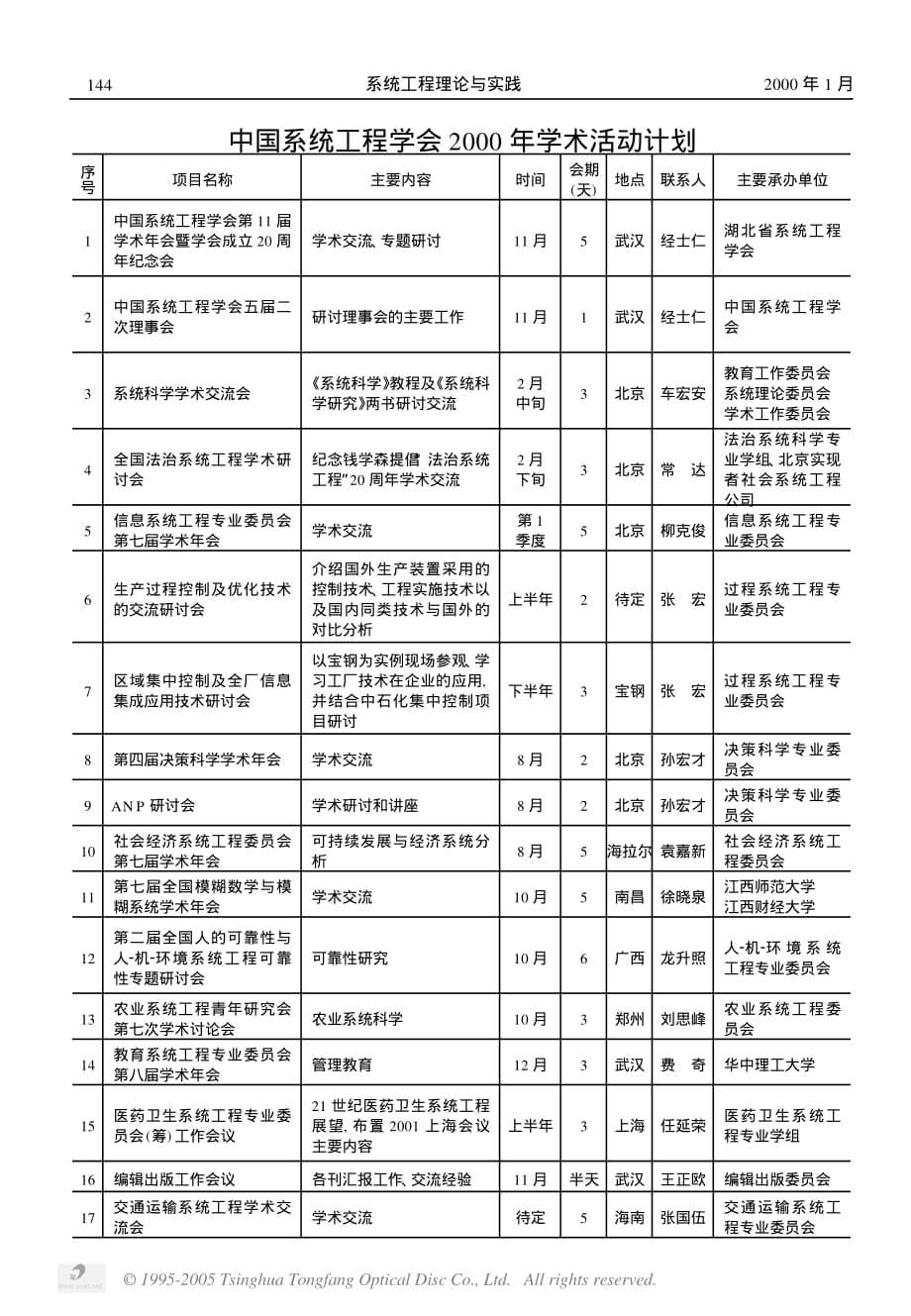 中国系统工程学会2000年学术活动计划_第1页