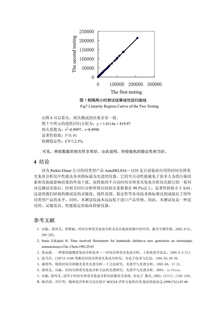 一种高灵敏度的时间分辨荧光免疫分析仪的临床应用_第5页