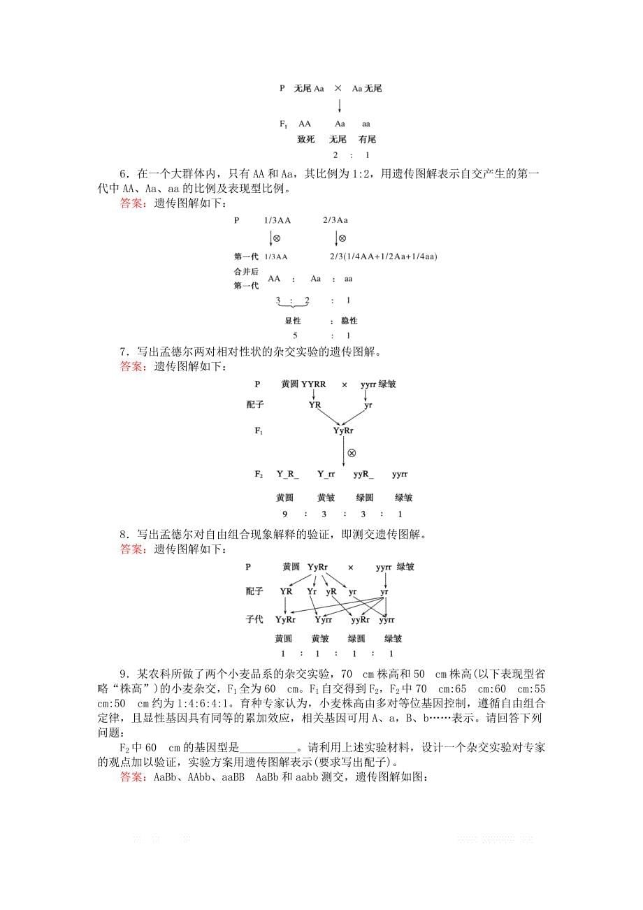 2020版高考生物一轮复习阶段排查回扣落实四_第5页