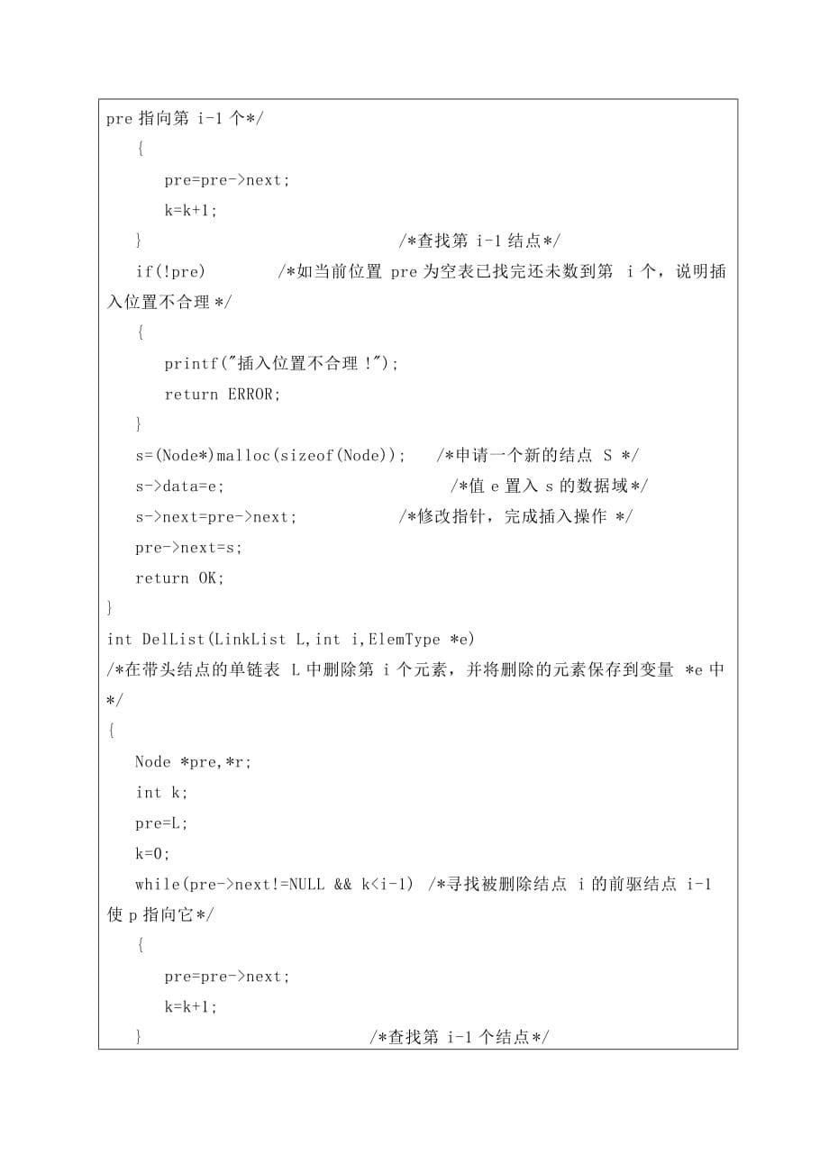 数据结构单链表洛阳理工学院实验报告_第5页