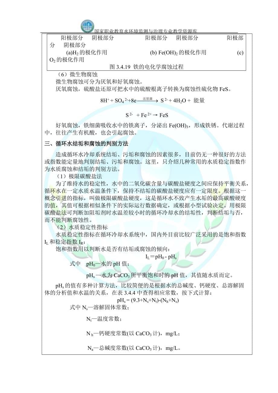 循环冷却水水质特点与处理要求 电子教案_第5页