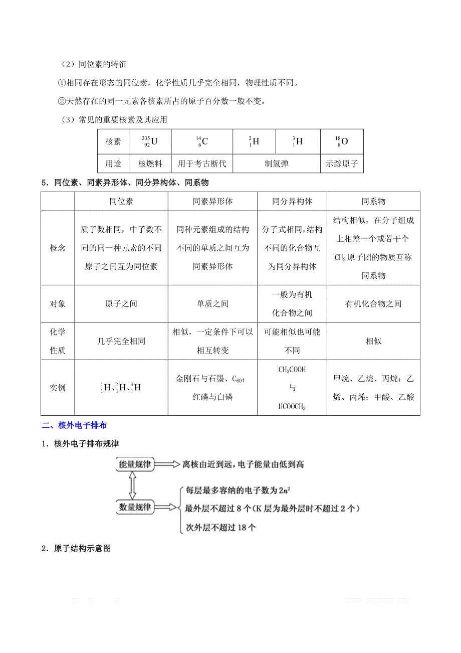 备战2020年高考化学考点一遍过06原子结构化学键_第2页