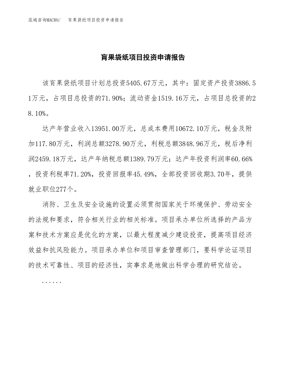 肓果袋纸项目投资申请报告模板.docx_第2页