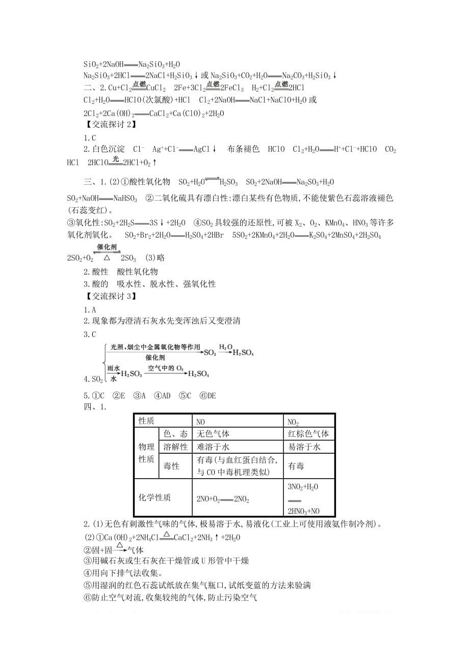 2019_2020学年高中化学第四章非金属及其化合物复习课学案_第5页