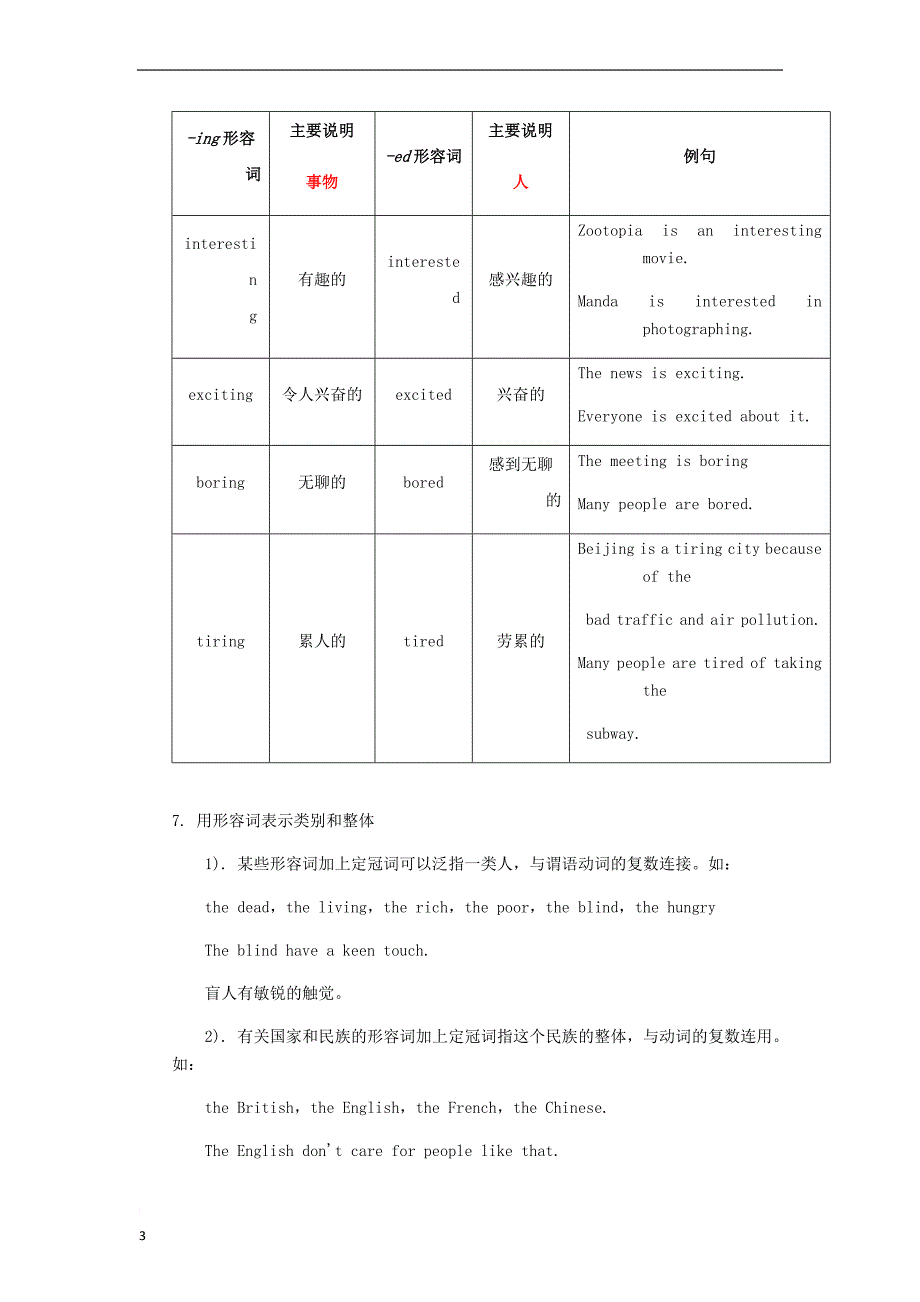 中考英语专题讲练 形容词、副词的概念及用法（含解析）_第3页