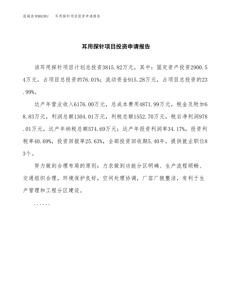 耳用探针项目投资申请报告模板.docx_第2页