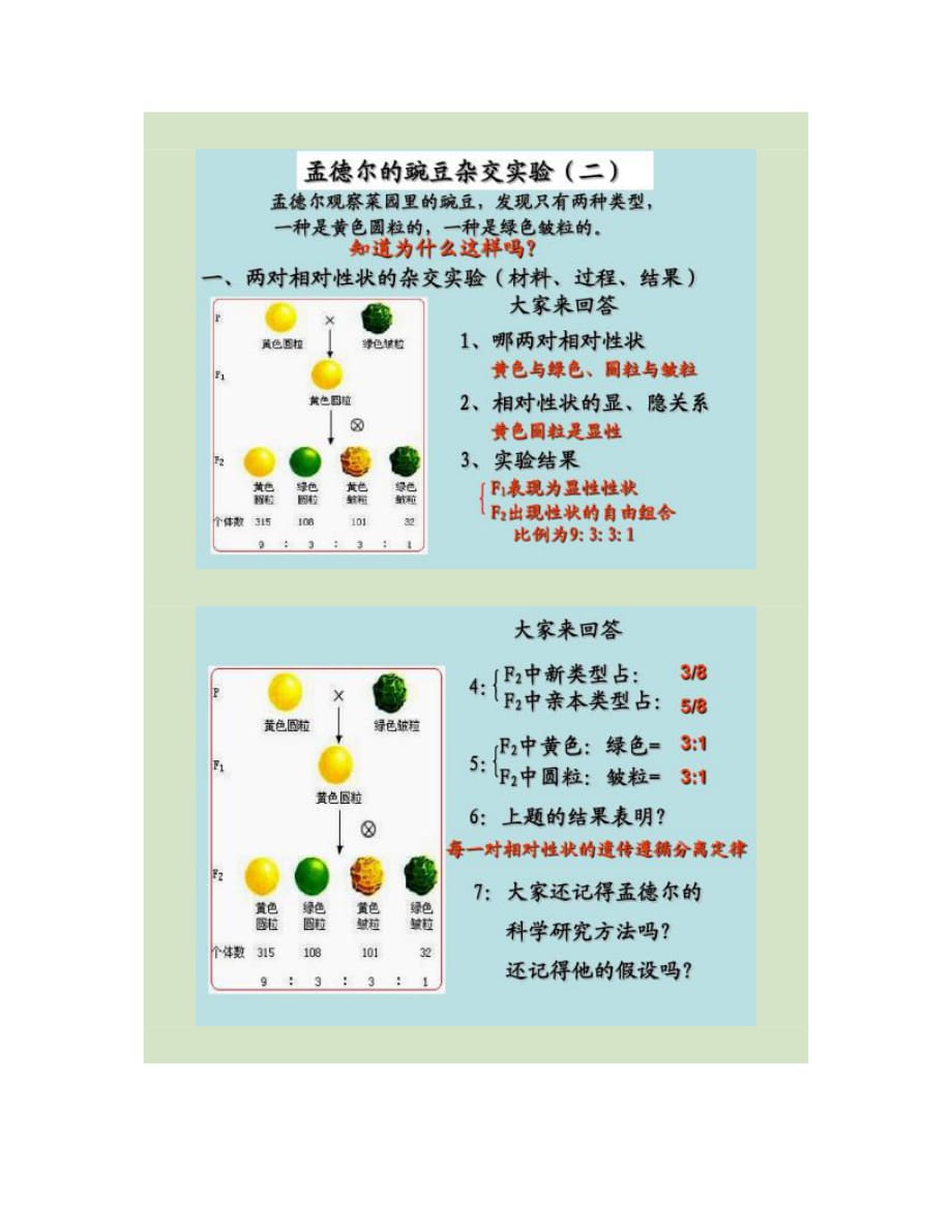 遗传因子的发现(二)_第1页