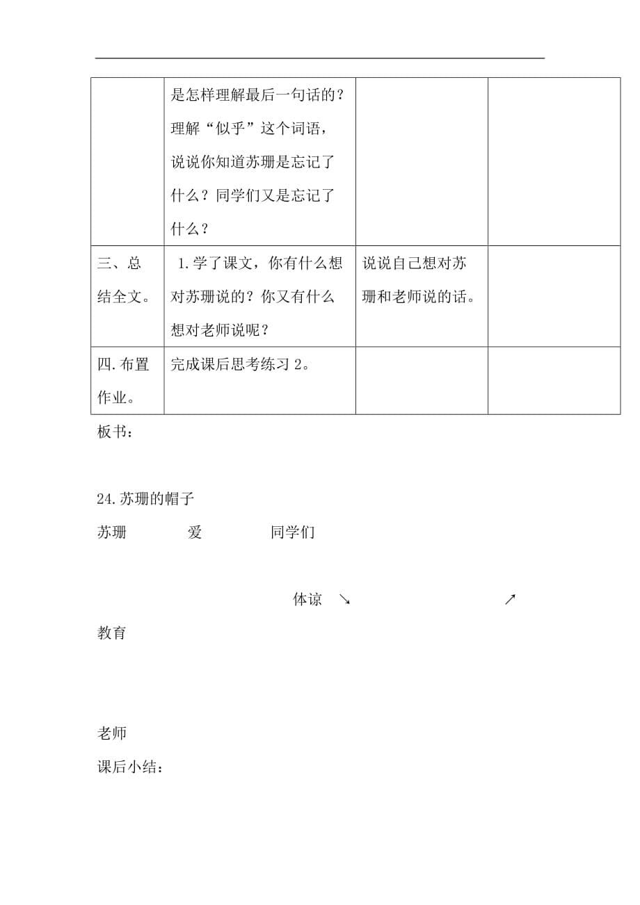 三年级下语文教案24苏珊的帽子西师大版_第5页