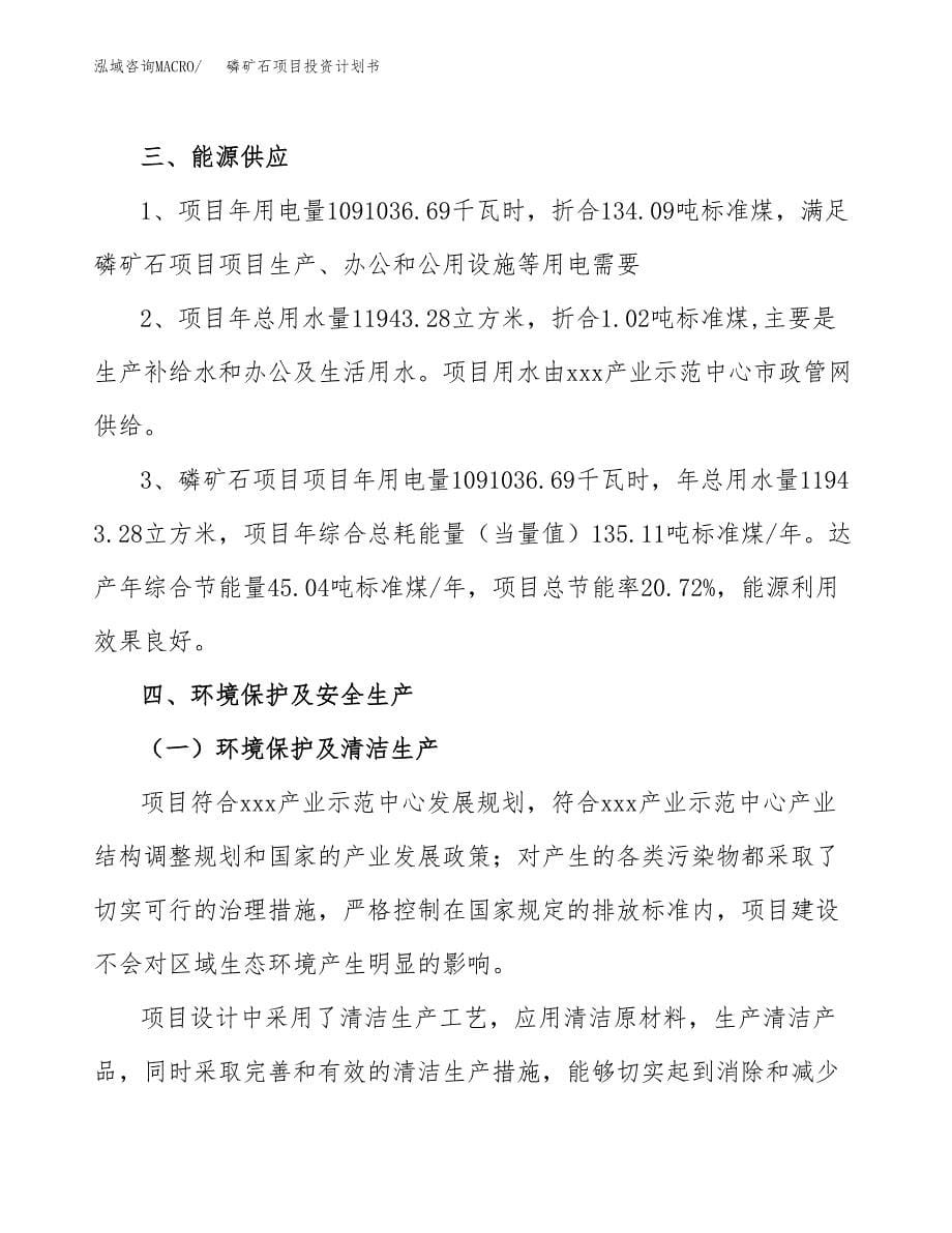 磷矿石项目投资计划书(招商引资).docx_第5页